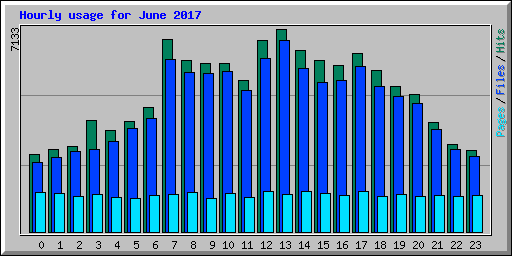 Hourly usage for June 2017