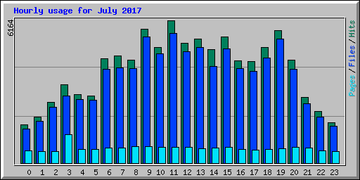 Hourly usage for July 2017